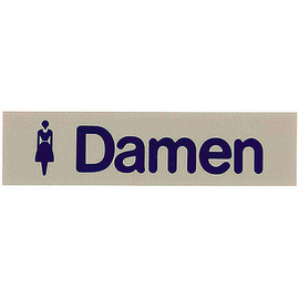 Schild selbstklebend • Damen rechteckig 160 mm x 40 mm Produktbild