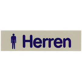 Schild selbstklebend • Herren rechteckig 160 mm x 40 mm Produktbild