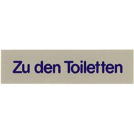Schild selbstklebend • Zu den Toiletten rechteckig 160 mm x 40 mm Produktbild
