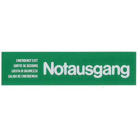 Schild selbstklebend • Notausgang grün rechteckig 160 mm x 40 mm Produktbild