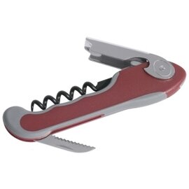 Kellnermesser Edelstahl rot  L 135 mm • klappbar • multifunktional Produktbild