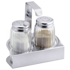 Menage • Salz | Pfeffer Glas Edelstahl H 115 mm Produktbild