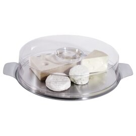 Kuchenplatte Kunststoff Edelstahl kühlbar mit Haube Ø 300 mm  H 70 mm Produktbild
