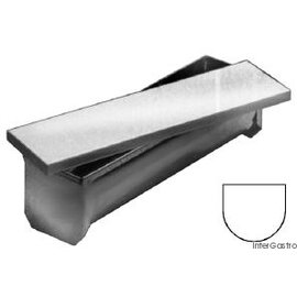 Terrinenform | Parfaitform mit Deckel Edelstahl 18/10 halbrund 1250 ml L 280 mm  B 75 mm  H 70 mm Produktbild