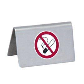 Edelstahl Rauchverbot Nichtraucher Schild Tischschild für Restaurant Accs 