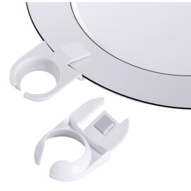 Gläserhalter | Tellerclip Kunststoff ABS weiß  Ø 30 mm  L 80 mm Produktbild