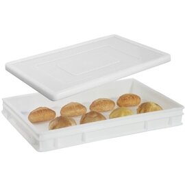 Pizzaballenbehälter 60x40x9,5 weiß *Teig Behälter Box Pizzateig Eurobox Teigbox 