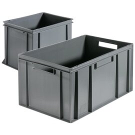 Transportbehälter | Lagerbehälter  • grau | 600 mm  x 400 mm  H 420 mm Produktbild