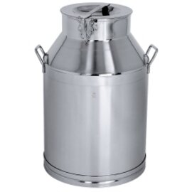 Transportkanne mit Deckel Edelstahl 30 ltr  Ø 320 mm  H 480 mm | Bodenreifen Produktbild