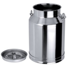 Transportkanne mit Deckel Edelstahl 20 ltr  Ø 270 mm  H 420 mm | Bodenreifen Produktbild