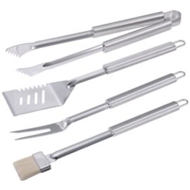 Grill-Set Zange | Heber | Gabel | Pinsel Edelstahl  L 42 mm Produktbild