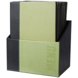 Speisekartenmappen  • Kasten | 20 Mappen DIN A4 grün mit Aufdruck MENU  L 340 mm  B 240 mm Produktbild