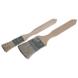 Drahtpinsel, 1 Stck., feine Messingborsten, Holzgriff, zum Aufrauen glatter Oberflächen, L 22 cm, B,5 cm Produktbild