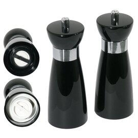 Pfeffermühle Kunststoff schwarz • Mahlwerk aus Keramik  H 165 mm Produktbild