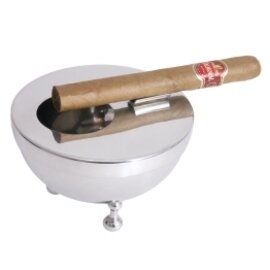 Zigarrenaschenbecher Edelstahl hochglänzend  Ø 120 mm  H 75 mm Produktbild