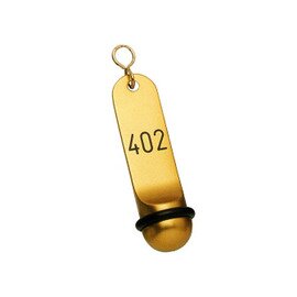 Hotelschlüsselanhänger Zimmernummer  L 115 mm Metall goldfarben Produktbild