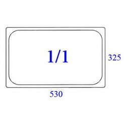 GN-Rost GN 1/1 Edelstahl | 530 mm  x 325 mm Produktbild