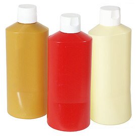 Quetschflasche 1000 ml Kunststoff cremeweiß Schraubkappe Ø 95 mm H 255 mm Produktbild