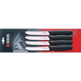 Allzweckmesser-Set PRO DYNAMIC 4er-Set runde Spitze Wellenschliff | schwarz | Klingenlänge 11 cm Produktbild