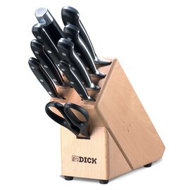 Messerblock PREMIER PLUS Holz mit 6 Messern | 1 Wetzstahl | 1 Schere | 1 Gabel  L 330 mm  H 300 mm Produktbild