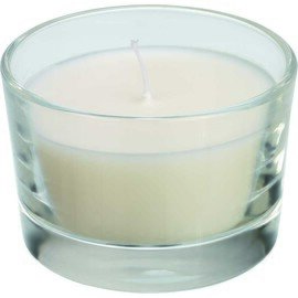 Kerzenglas IBIZA weiß  Ø 85 mm  H 60 mm | Brenndauer 18 Stunden Produktbild