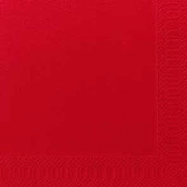 Zelltuch-Servietten 3-lagig Falz 1/4 rot 10 x 50 Stück Produktbild