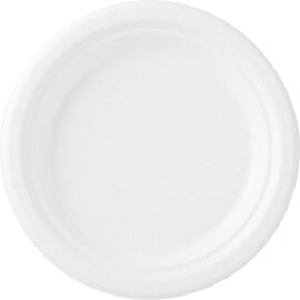 Teller Bagasse weiß  Ø 170 mm | Einweg Produktbild