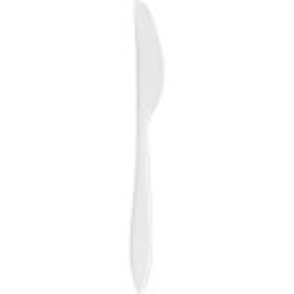 Messer ECO Bio-Plastik weiß  L 150 mm | Einweg | 10 x 100 Stück Produktbild