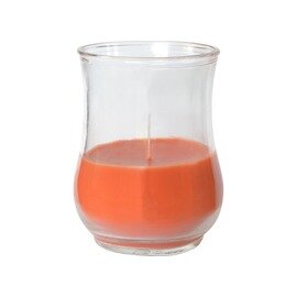 Kerzenglas PARTITO orange  Ø 97 mm  H 128 mm | Brenndauer 40 Stunden | 12 x 1 Stück Produktbild