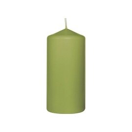 Stumpenkerzen, Duni®, rund, gerade Form, 130 x 60 mm, Brenndauer ca. 30 Std., 2 x 6 Stück, herbal green Produktbild 0 L