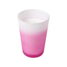 Kerzenglas GRADED pink  Ø 68 mm  H 100 mm | Brenndauer 28 Stunden | 2 x 6 Stück Produktbild