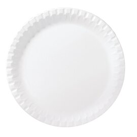Premium Teller Papier weiß  Ø 220 mm | 5 x 50 Stück | Einweg Produktbild