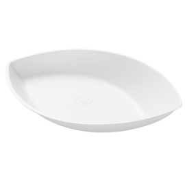 Schale Amuse-Bouche® Piatto Bagasse weiß oval 140 ml L 175 mm B 104 mm H 35 mm Produktbild