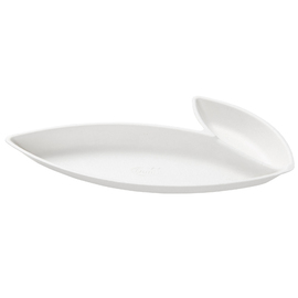 Schale Amuse-Bouche® Duo Bagasse weiß 60 ml L 180 mm B 110 mm H 20 mm Produktbild