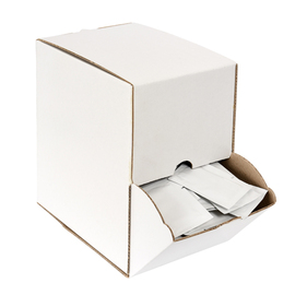Erfrischungstücher kompostierbar mit Spenderbox 70 mm x 50 mm Produktbild