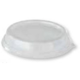 rPET-Deckel für Salatschale ecoecho® Bagasse braun 800 ml + 900 ml + 1200 ml, transparent, Ø 212 mm x H 37 mm Produktbild
