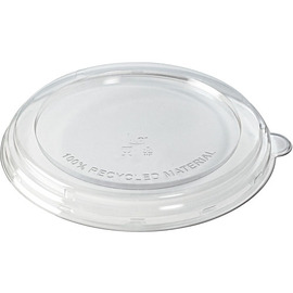 rPET-Deckel für Salatschale ecoecho® Bagasse weiß 800 ml + 1000 ml, transparent, Ø 213 mm x H 20 mm Produktbild