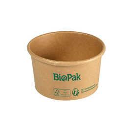 Eisbecher | Bio-Becher 190 ml Bowl Short Karton braun Ø 85 mm Produktbild
