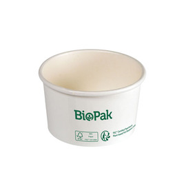 Eisbecher | Bio-Becher 190 ml Bowl Short Karton weiß Ø 85 mm Produktbild