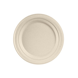 Teller flach Ø 170 mm Bagasse braun Produktbild