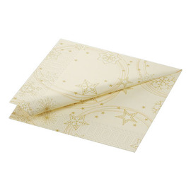 Serviette STAR SHINE CREAM | 400 mm x 400 mm | 3-lagig Produktbild