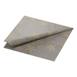 Serviette STAR SHINE GRANITE GREY | 400 mm x 400 mm | 3-lagig Produktbild