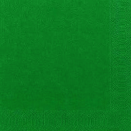Zelltuch-Servietten 3-lagig Falz 1/4 jägergrün Produktbild