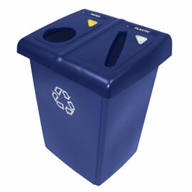 Recyclingstation GLUTTON blau 2 Einwurföffnungen Produktbild