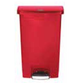 Tretabfallbehälter Kunststoff 50 ltr rot Klappdeckel Produktbild