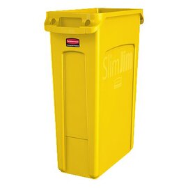 Mülleimer 87 ltr Kunststoff gelb  L 558 mm  B 279 mm  H 762 mm mit Lüftungskanal Produktbild