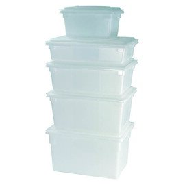 Lebensmittelbehälter Polyethylen weiß 19 ltr flach  L 457 mm  B 660 mm  H 89 mm Produktbild