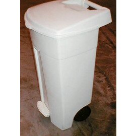 Eco-Roll-Abfallcontainer mit Pedal, 106 L, weiß, 49 x 45,6 x 89 cm, Polyethylen Produktbild