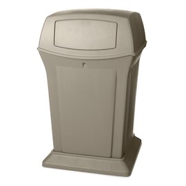 Abfallbehälter RANGER 170,3 ltr Kunststoff beige 2 Einwurfklappen  L 630 mm  B 630 mm  H 1054 mm Produktbild
