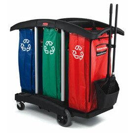 FG9T9301 Recycling-Sack -Set mit Universal-Recyclinsymbol - 3 Stück insgesamt je einer in rot, grün und blau Produktbild